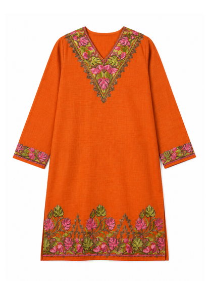Kashmir Aari cotton Co-Ord Set | Sassy Salmon