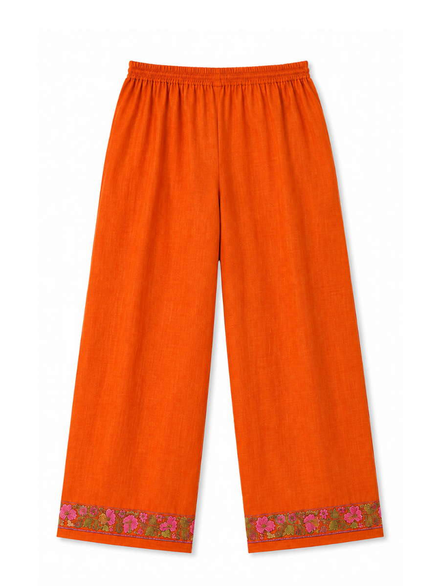 Kashmir Aari cotton Co-Ord Set | Sassy Salmon