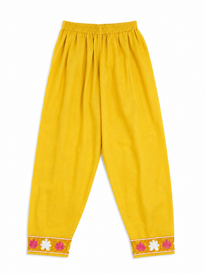 Noor : Aari embroidery summer Co-Ord Set | Gold