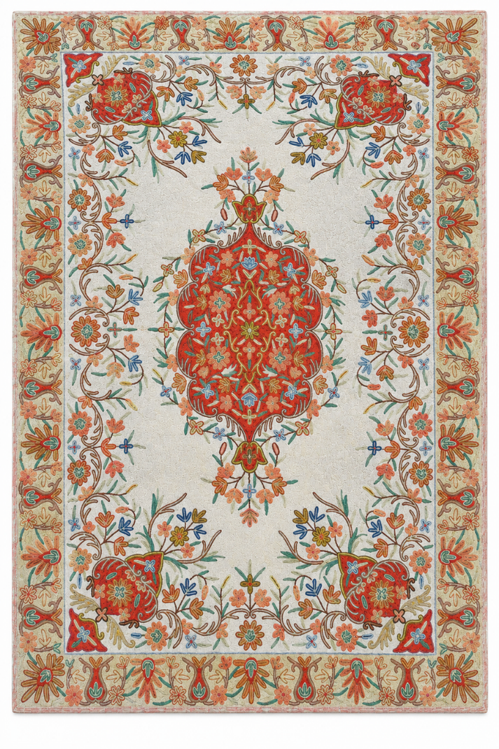 Isfahan Handmade Chain Stitch Carpet