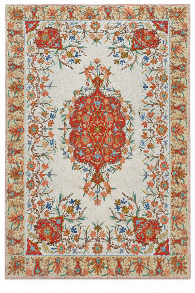 Isfahan Handmade Chain Stitch Carpet