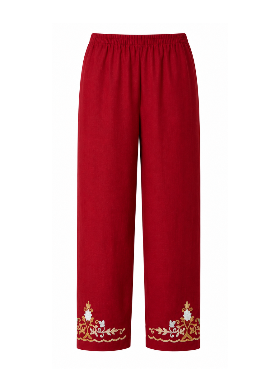 Kashmir Aari cotton Co-Ord Set | Plum