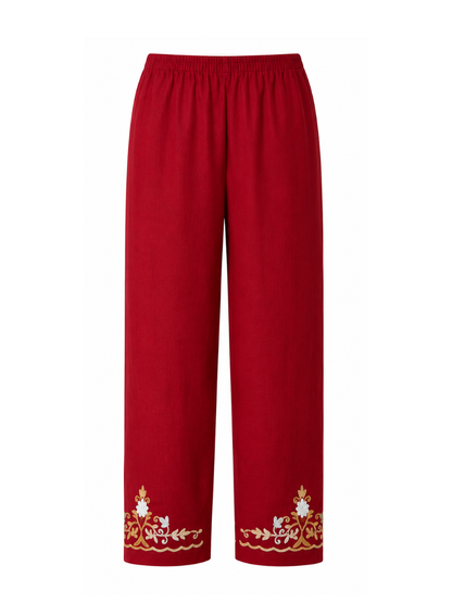 Kashmir Aari cotton Co-Ord Set | Plum