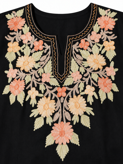 Kashmir Aari cotton Co-Ord Set | Ebony