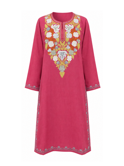 Kashmir Aari cotton Co-Ord Set | Vintage Pink