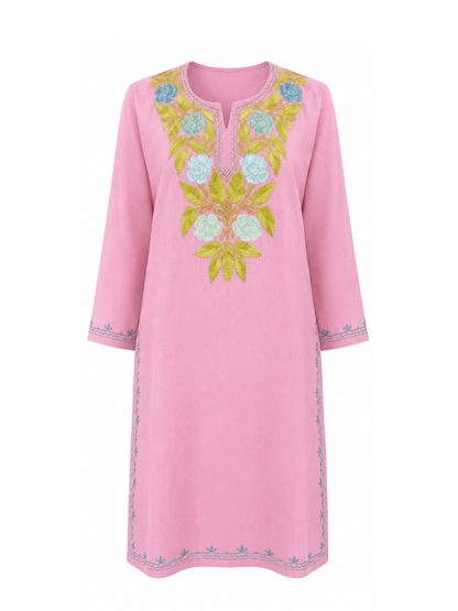 Kashmir Aari cotton Co-Ord Set | Vintage Pink