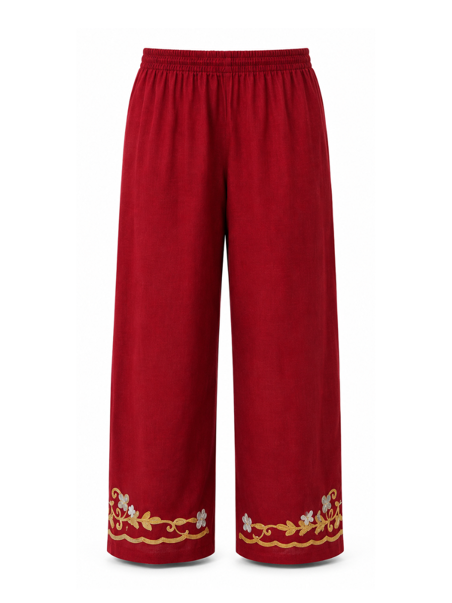 Kashmir Aari cotton Co-Ord Set | Plum