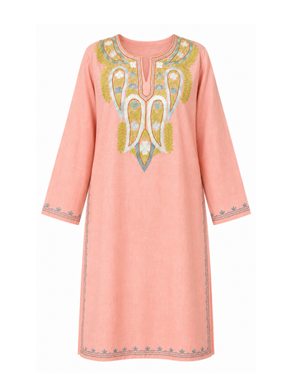 Kashmir Aari cotton Co-Ord Set | Rose Pink