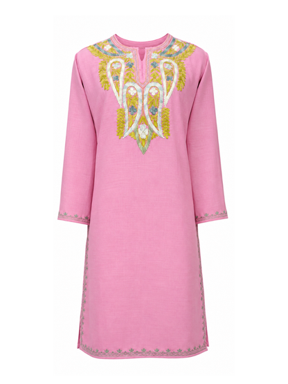 Kashmir Aari cotton Co-Ord Set | Vintage Pink