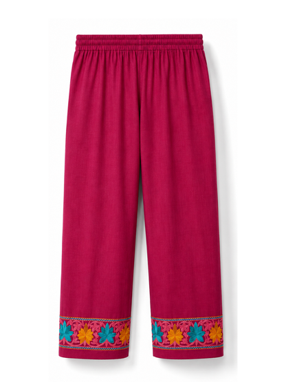 Kashmir Aari cotton Co-Ord Set | Plum