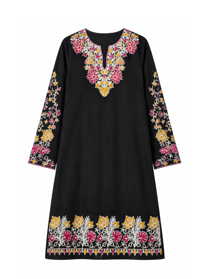 Kashmir Aari cotton Co-Ord Set | Ebony