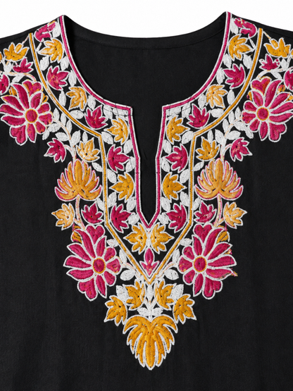 Kashmir Aari cotton Co-Ord Set | Ebony