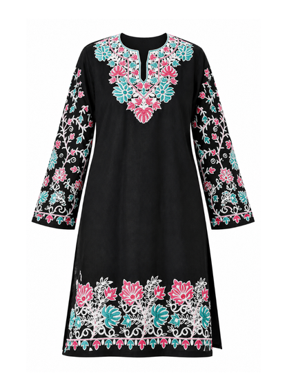 Kashmir Aari cotton Co-Ord Set | Ebony