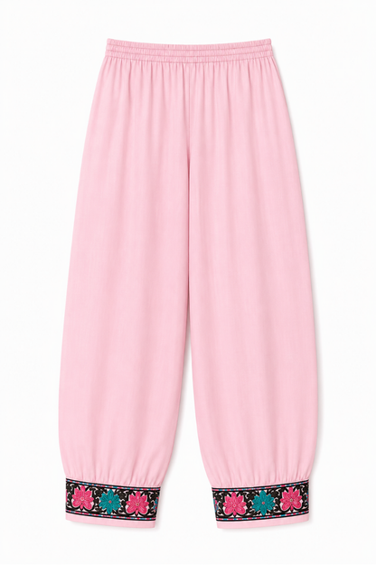 Kashmir Aari cotton Co-Ord Set | Pink
