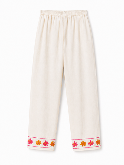 Kashmir Aari cotton Co-Ord Set | Light Gray