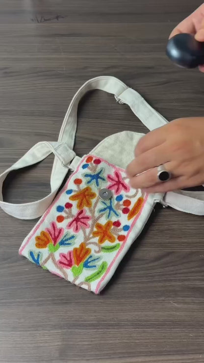 Kashmiri Embroidered Floral Sling Bag