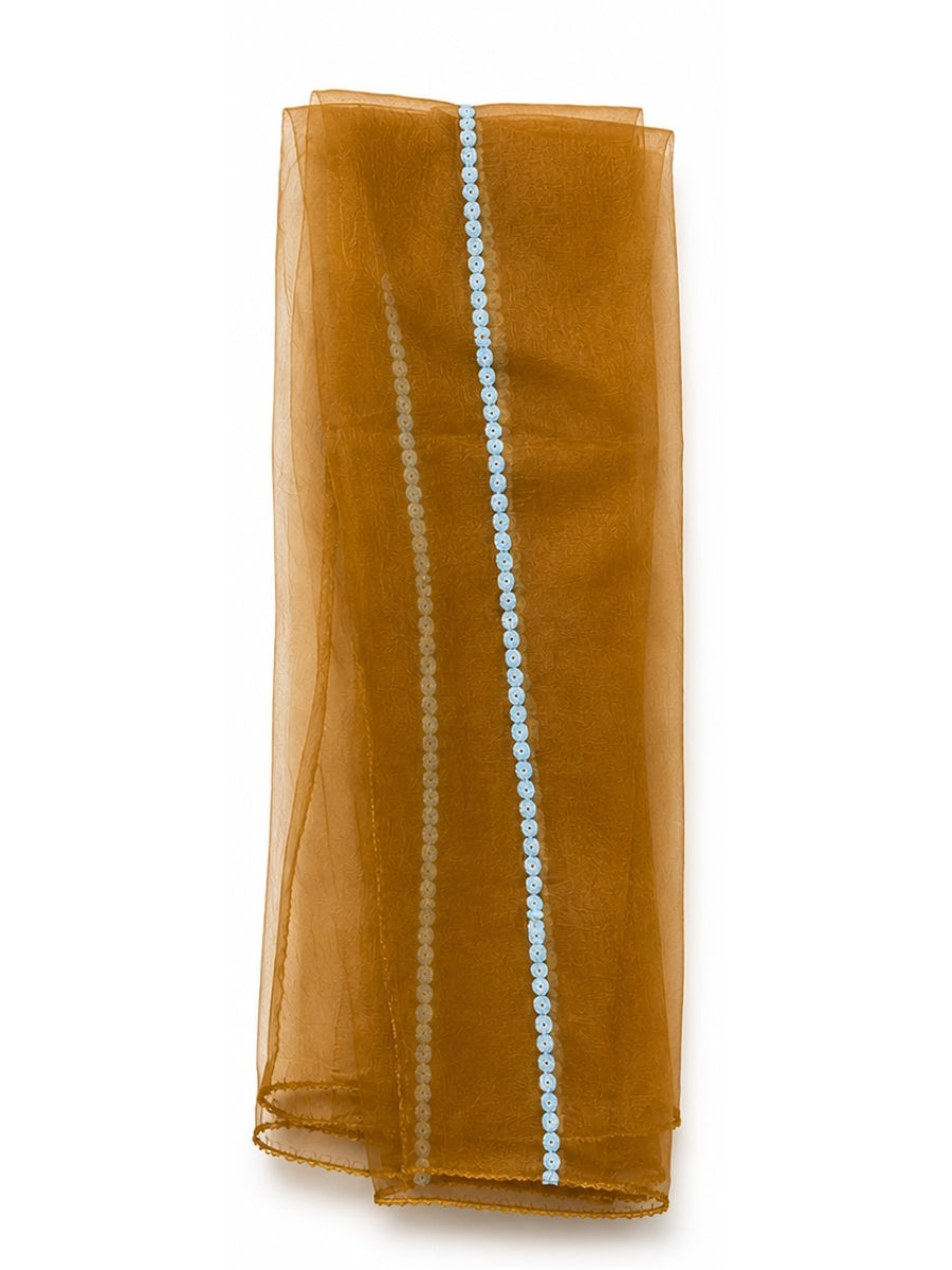 Kashmiri Botti Tilla 3 Piece Unstitched Suites | Brown