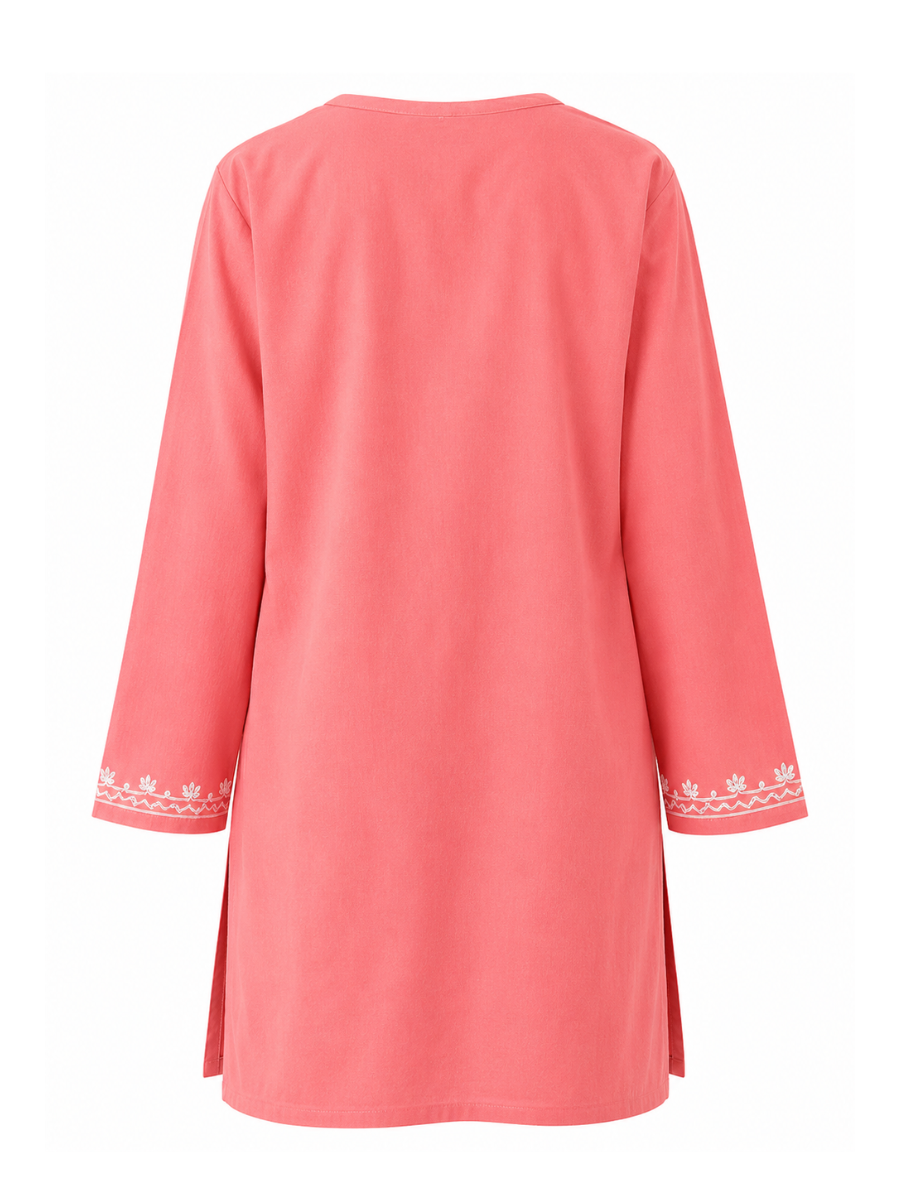 Noor : Aari embroidery summer kurti | Red Rose