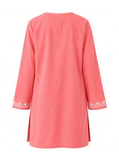 Noor : Aari embroidery summer kurti | Red Rose